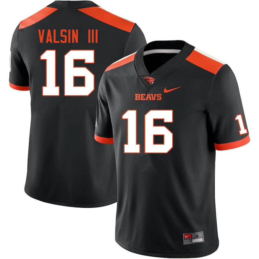 Men #16 Jimmy Valsin III Oregon State Beavers College Football Jerseys Sale-Black - Click Image to Close